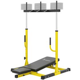 Soozier Leg Extension and Curl Machine, Adjustable Leg Extension Machine, 1" standard Plate Compatible, 660LBS Capacity