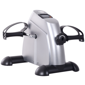 Soozier Portable Mini Pedal Exercise Bike Indoor Cycle Fitness Arm Leg w/ LCD Display, Silver