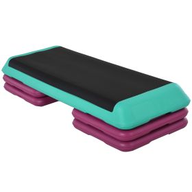 Soozier 3.9"/5.9"/7.9" Aerobic Stepper Exercise with Non-Slip Top for Home, Office, Indoor, Outdoor, Multicolour