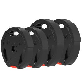 Soozier 1-Inch Weight Plates, Barbell Weights Set for Weightlifting and Strength Training, 2 x 17lbs + 2 x 11lbs